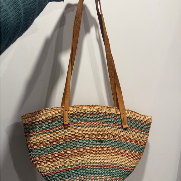 Handbags - Stylish Multicolor Woven Tote Bag
